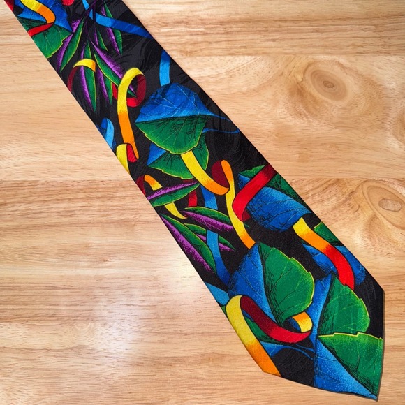 Vintage Rush Limbaugh Mens Neck Tie Colorful Floral 58